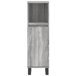 Berkfield Home Durable Bathroom Cabinet Grey Sonoma 30x30x100 cm Engineered Wood - Size: 30 x 30 x 100 cm - thumbnail 6