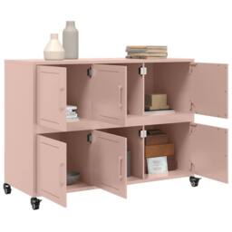 Berkfield Home Sideboard Pink 100.5x39x72 cm Steel - thumbnail 5