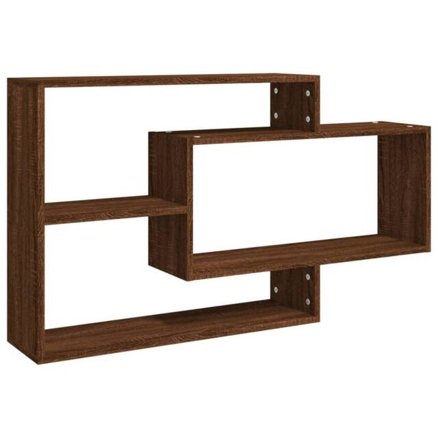 Berkfield Home Wall Shelf Brown Oak 104x20x58.5 cm Engineered Wood - image 1