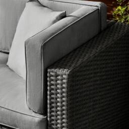 FurnitureboxUK Orlando 10 Seat Modular Outdoor Garden Rattan Sofa in Black - thumbnail 4