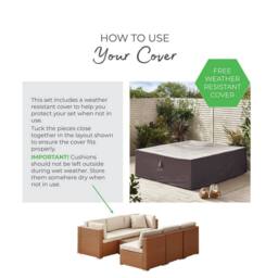 FurnitureboxUK Orlando 10 Seat Modular Outdoor Garden Rattan Sofa in Black - thumbnail 9