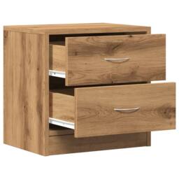 Berkfield Home Bedside Cabinet Artisian Oak 40x30x40 cm Engineered Wood in Brown - Size: 40 x 30 x 40 cm - thumbnail 5