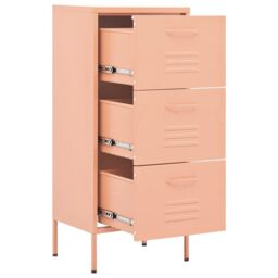 Berkfield Home Storage Cabinet Pink 42.5x35x101.5 cm Steel - thumbnail 6