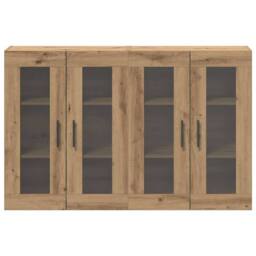 Berkfield Home Wall Mounted Cabinets 2 pcs Artisan Oak 69.5x34x90 cm Engineered Wood in Brown - thumbnail 6