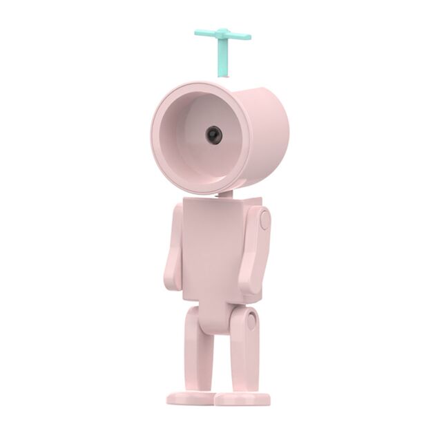 Leaper 3-in-1 Mini Round Head Robot Magnetic Night Light in Pink - image 1