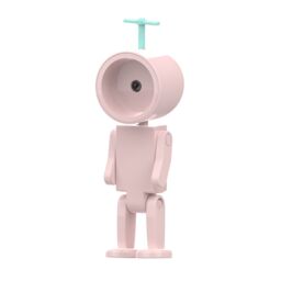 Leaper 3-in-1 Mini Round Head Robot Magnetic Night Light in Pink