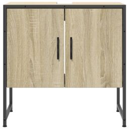 Berkfield Home Bathroom Sink Cabinet Sonoma Oak 60x33x60 cm Engineered Wood in Brown - Size: 60 x 33 x 60 cm - thumbnail 5