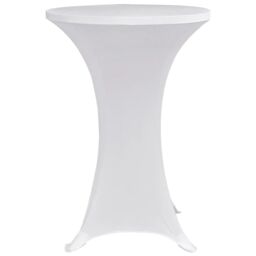 Berkfield Home Standing Table Cover √ò80 cm White Stretch 4 pcs - thumbnail 4