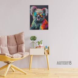 "Artery8 Koala Bear With Sunglasses Modern Canvas Wall Art Print - Size: W18"" x H24""" - thumbnail 3