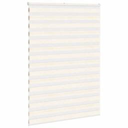 Berkfield Home Elegant Zebra Blind Marble Beige 155x200 cm Fabric Width 150.9 cm - thumbnail 1