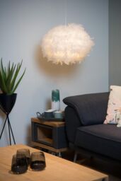 Lucide 'GOOSY' Dimmable Adjustable Stylish Modern Indoor Pendant Light 1xE27 in White - thumbnail 4