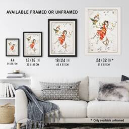 Artery8 Vintage Andromeda Constellation Illustration Hall Framed Art Print in White - Size: A4 - thumbnail 3