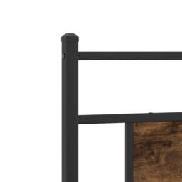 Berkfield Home Bed Frame without Mattress Smoked Oak 90x190 cm Single Engineered Wood in Brown - thumbnail 9
