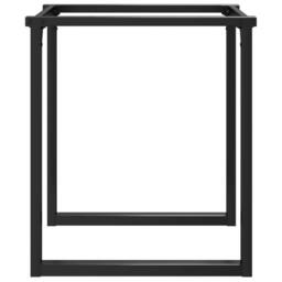 Berkfield Home Dining Table Legs O-Frame 60x60x73 cm Steel in Black - Size: 60 x 60 x 73 cm - thumbnail 5