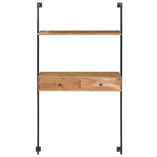 Berkfield Home Wall Desk 90x40x170 cm Solid Acacia Wood in Brown - Size: 90 x 40 x 170 cm - image 1
