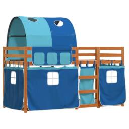 Berkfield Home Bunk Bed without Mattress Blue 90x190 cm Single Solid Wood Pine - thumbnail 3