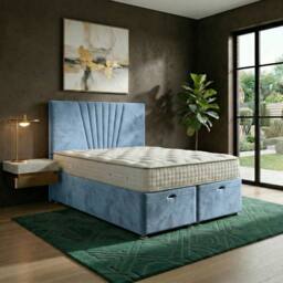 DS Living Vesper Sky Blue Ottoman Bed in Light Blue - Size: King - thumbnail 5