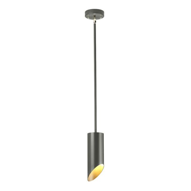 Loops 1 Bulb Ceiling Pendant Light Fitting Dark Grey Polished Nickel LED E27 8W in Metallics