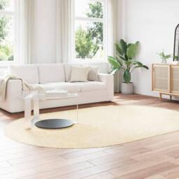 Berkfield Home Shaggy Rug High Pile NAVARRA Cream 300x200 cm Polyester - Size: Medium - thumbnail 3