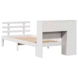 Berkfield Home Bookcase Bed without Mattress White 75x190 cm Small Single Solid Wood Pine - thumbnail 6