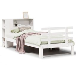 Berkfield Home Bookcase Bed without Mattress White 75x190 cm Small Single Solid Wood Pine - thumbnail 2