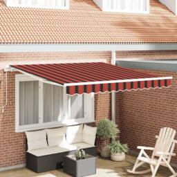 Berkfield Home Manual Retractable Awning Orange & Brown 300x250 cm