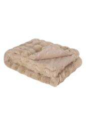 Heat Holders Faux Fur Blanket Extra Soft Cosy Thermal Large Blanket 140x160cm in Beige - Size: 140x160 cm - thumbnail 1