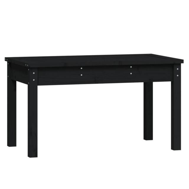 Berkfield Home Garden Bench Black 80x44x45 cm Solid Wood Pine - Size: 80 x 44 x 45 cm - image 1