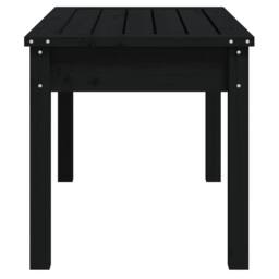 Berkfield Home Garden Bench Black 80x44x45 cm Solid Wood Pine - Size: 80 x 44 x 45 cm - thumbnail 5