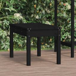 Berkfield Home Garden Bench Black 80x44x45 cm Solid Wood Pine - Size: 80 x 44 x 45 cm - thumbnail 2