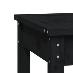 Berkfield Home Garden Bench Black 80x44x45 cm Solid Wood Pine - Size: 80 x 44 x 45 cm - thumbnail 6