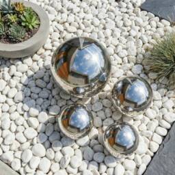 Garden Greatness 4 Pack Stainless Steel Gazing Balls Set - Size: 1 Pack - thumbnail 2