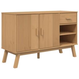Berkfield Home Sideboard OLDEN Brown 114x43x73.5 cm Solid Wood Pine - thumbnail 2