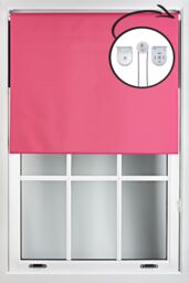 Furnished Fuchsia Pink Blackout Roller Blinds with Metal Fittings - Trimmable Window Shade - Size: 80 cm width x 210 cm drop - thumbnail 1