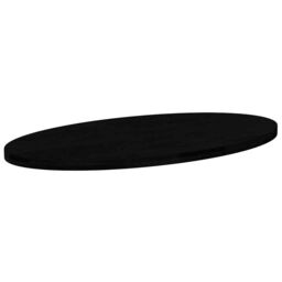 Berkfield Home Table Top Dark Brown 120x60x4 cm Solid Wood Oak Oval - Size: 120 x 60 x 4 cm - thumbnail 4