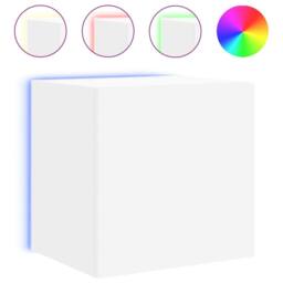 Berkfield Home TV Wall Cabinets with LED Lights 2 pcs White 40.5x35x40 cm - thumbnail 7