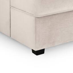 Furnishings For Less UK California Plush Velvet Beige U shaped 6 Seater Sofa + Footstool - thumbnail 3