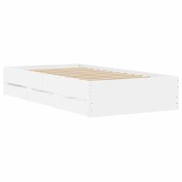 Berkfield Home Bed Frame with Drawers without Mattress White 75x190 cm Small Single - thumbnail 7