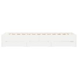 Berkfield Home Bed Frame with Drawers without Mattress White 75x190 cm Small Single - thumbnail 6