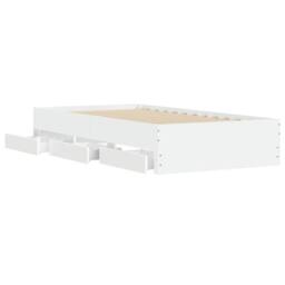 Berkfield Home Bed Frame with Drawers without Mattress White 75x190 cm Small Single - thumbnail 4
