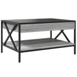 Berkfield Home Decorative Coffee Table with Infinity LED Grey Sonoma 70x50x38 cm - Size: 70 x 50 x 38 cm - thumbnail 8