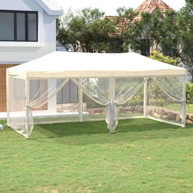 Berkfield Home Folding Party Tent with Sidewalls Cream 3x6 m in Beige - image 1
