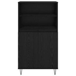 Berkfield Home Highboard with Shelf with Storage with Door Black Engineered wood - thumbnail 6