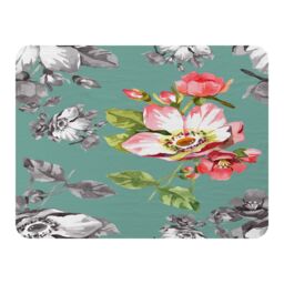 Benjamin Tate Design Bright Flower On Green Blanket in Natural - Size: 120 cm x 150 cm - thumbnail 1