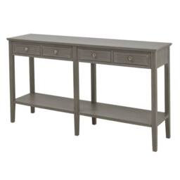 Wyld Haus Laurelbrook Four Drawer Console Table with Bottom Shelf Grey Wash - thumbnail 5