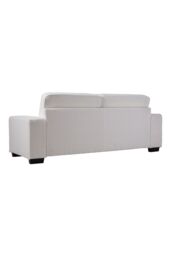 Living and Home Modern Teddy Fleece Upholstered Loveseat Sofa in White - thumbnail 4