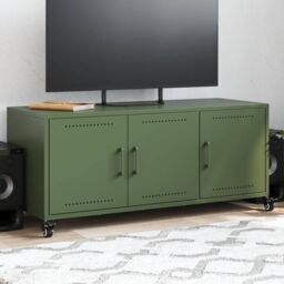 Berkfield Home TV Cabinet Olive Green 100.5x39x43.5 cm Steel