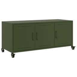 Berkfield Home TV Cabinet Olive Green 100.5x39x43.5 cm Steel - thumbnail 2