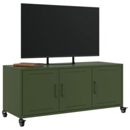 Berkfield Home TV Cabinet Olive Green 100.5x39x43.5 cm Steel - thumbnail 5