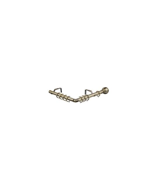 New Edge Blinds 28mm 475cm Ball End Eyelet Bay Pole Set - Antique Brass in Bronze - Size: 475 cm - image 1